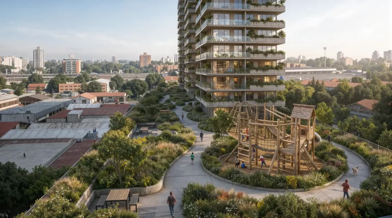 CETRAM integrated urban development, rendering