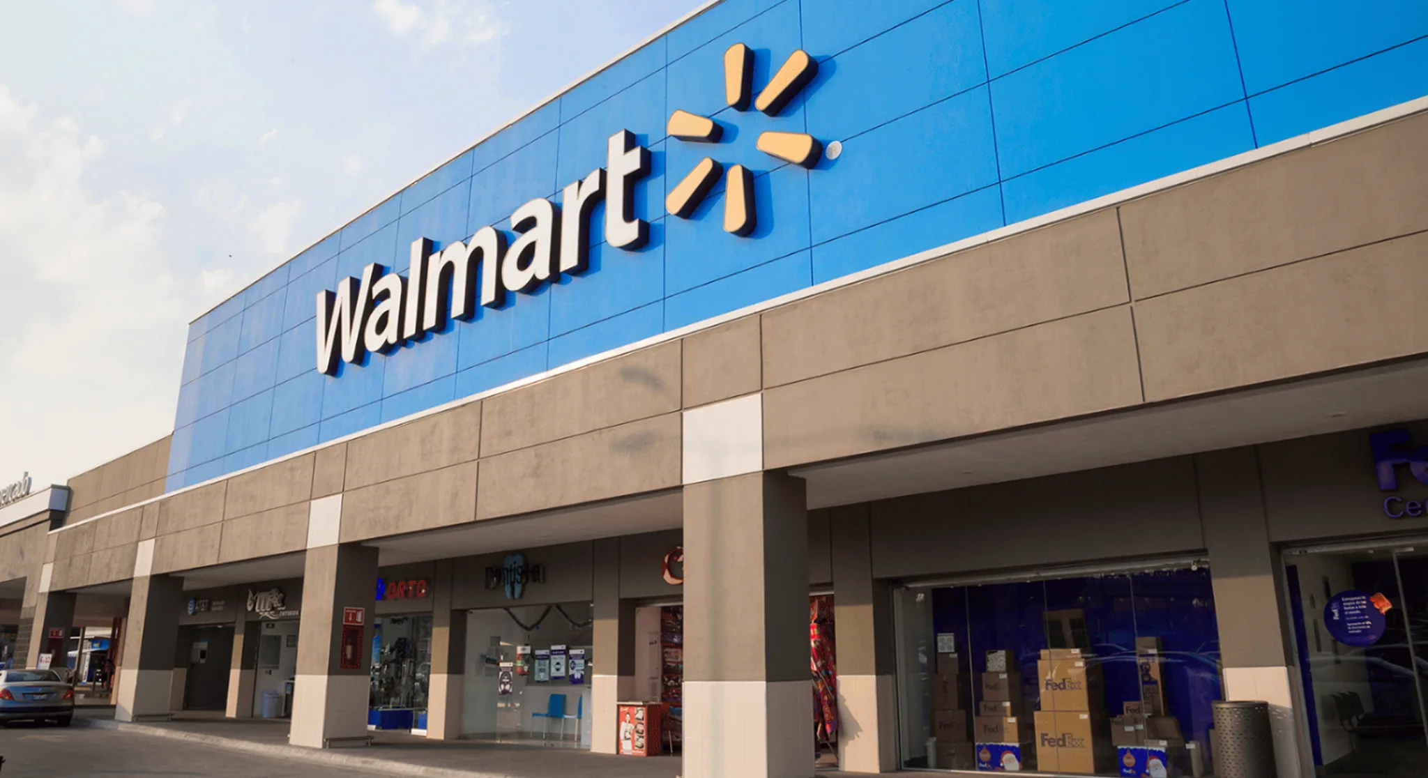 Walmart store at a shopping center